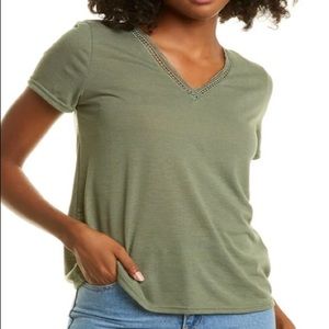 Nanette Nanette Lepore linen blend tee shirt prairie sage green size XS…NWT